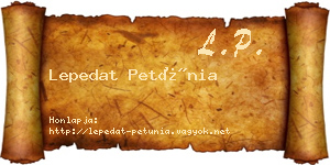 Lepedat Petúnia névjegykártya