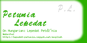 petunia lepedat business card